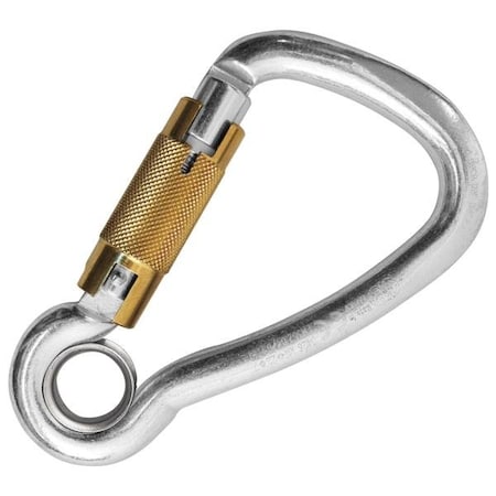 Kong Usa Carabiner, Asymmetric, 125 mm Length, 23 mm Gate Opening, Carbon steel, Polished 435LRG11PKK